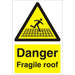 Mandatory Sign Fragile Roof Plastic 60 x 40 cm