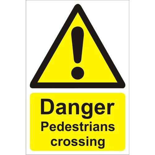 Warning Sign Pedestrians Plastic 60 x 40 cm