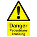 Warning Sign Pedestrians Plastic 60 x 40 cm