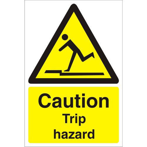 Warning Sign Trip Hazard Plastic 60 x 40 cm