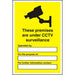 Warning Sign Under CCTV Plastic 60 x 40 cm