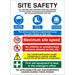 Site Sign Construction Site Safety Self Adhesive PVC 80 x 60 cm