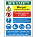 Site Sign Construction Site Safety Fluted Board 80 x 60 cm