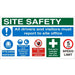 Site Sign Site Safety Fluted Board 45 x 80 cm