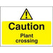 Warning Sign Plant Crossing PVC 30 x 40 cm