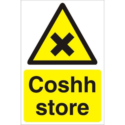 Warning Sign Coshh Store PVC 30 x 20 cm