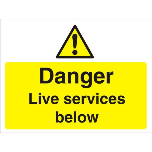 Warning Sign Live Services PVC 30 x 40 cm