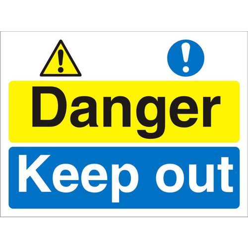 Warning Sign Keep Out PVC 45 x 60 cm