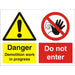 Warning Sign Demolition PVC 30 x 40 cm