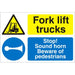 Mandatory Sign Fork Lift Plastic 40 x 60 cm