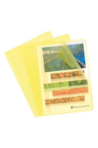 Exacompta Cut Flush Folder Yellow Polypropylene 120 Microns Pack of 100