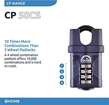 SQUIRE Combination Padlock CP50CS Hardened Steel