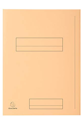 Exacompta 2 Flap Folder 335002E A4 Light Orange Cardboard 24 x 32 cm Pack of 250