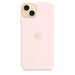 Apple - Back cover for mobile phone - MagSafe compatibility - silicone - Light Pink - for iPhone 15 Plus