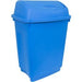 Bentley Swing Top Waste Bin 50L Plastic Blue 45 x 32 x 63 cm