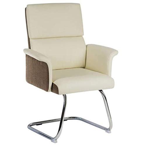 Elegance Gull Wing Medium Back Cantilever Leather Look Visitor Chair Cream - 6959CRE