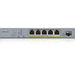 Zyxel GS1350-6HP - Switch - smart - 5 x 10/100/1000 (PoE+) + 1 x Gigabit SFP (uplink) - desktop - PoE+ (250 W)