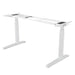 Rectangular Sit Stand Desk Frame White Steel T-Foot Legs White Levado 1525.6 x 698.5 x 640-1257mm