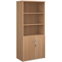 Dams International Combination Unit Lockable with 4 Shelves Melamine Universal 800 x 470 x 1790mm Beech