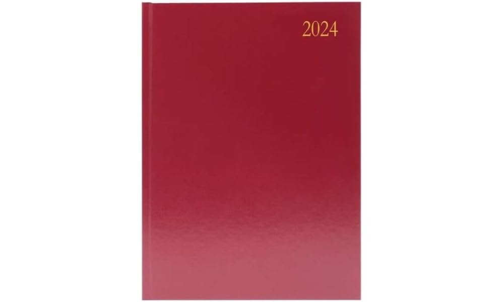 Desk Diary Wtv A4 Burgundy 2024