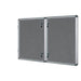 Bi-Office Enclore Fire Retardant Lockable Notice Board Non Magnetic 40 x A4 Wall Mounted 243 (W) x 123 (H) cm Grey