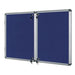 Bi-Office Enclore Indoor Lockable Notice Board Non Magnetic 28 x A4 Wall Mounted 153 (W) x 123 (H) cm Blue