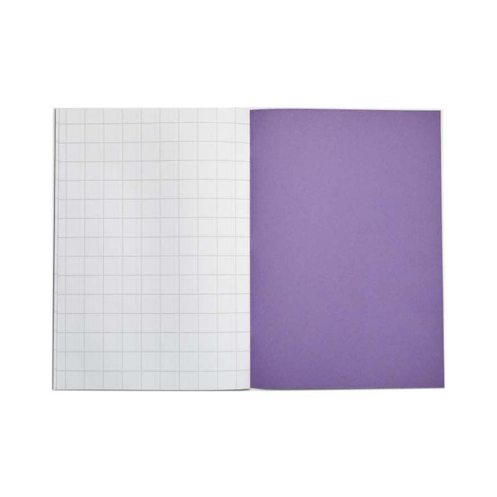 Rhino A4 Exercise Book 32 Page 20mm Squared Purple (Pack 100) - VDU014-300-0