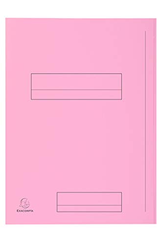 Exacompta 2 Flap Folder 335003E A4 Pink Cardboard 24 x 32 cm Pack of 250