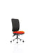 Dynamic Independent Seat & Back Task Operator Chair Without Arms Chiro Tabasco Red Seat Without Headrest High Back Black Fabric