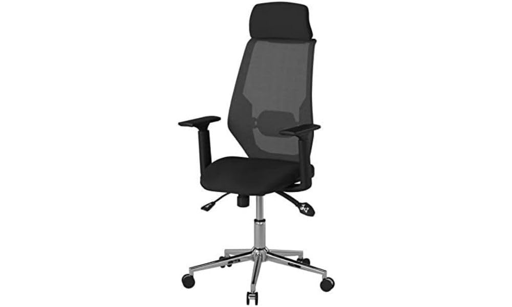 Alphason Office Chair Clift Black Fabric 730 x 490 mm