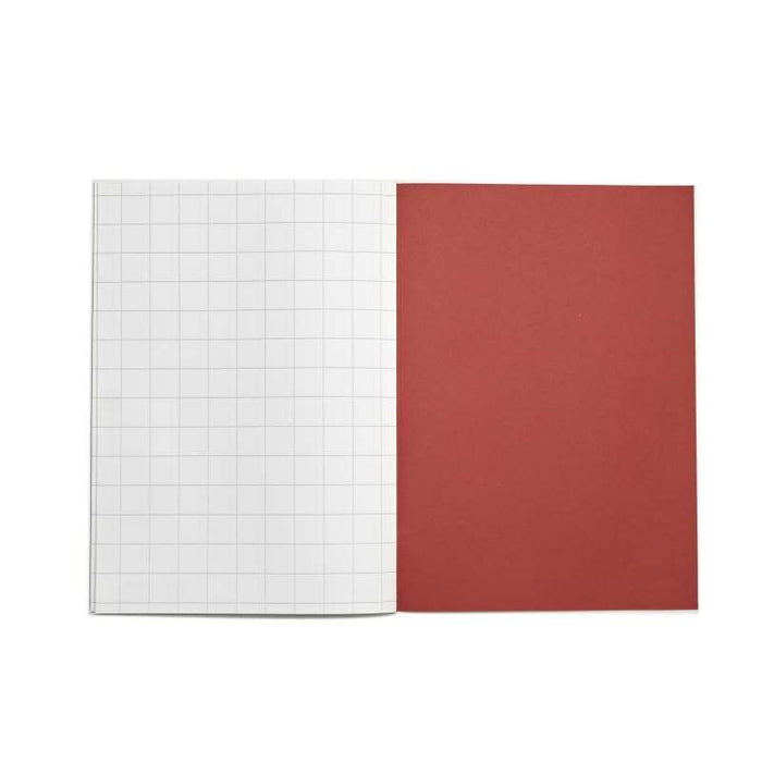 Rhino A4 Exercise Book 32 Page 20mm Squared Red (Pack 100) - VDU014-200-8