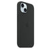 Apple - Back cover for mobile phone - MagSafe compatibility - silicone - black - for iPhone 15