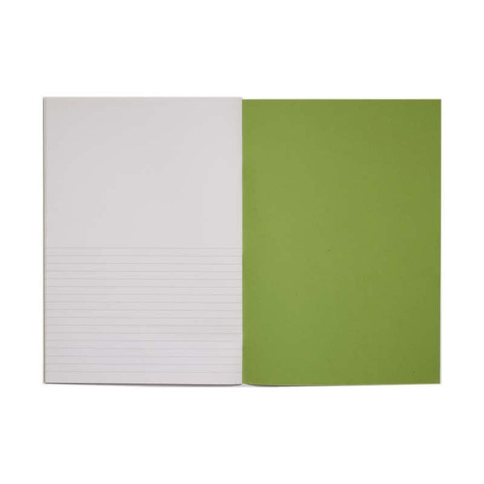 Rhino A4 Exercise Book 32 Page Top Half Plain Bottom Half Ruled 8mm Light Green (Pack 100) - VPW024-10-0