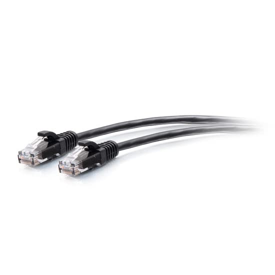 C2G 15ft (4.5m) Cat6a Snagless Unshielded (UTP) Slim Ethernet Network Patch Cable - Black - Patch cable - RJ-45 (M) to RJ-45 (M) - 4.5 m - 4.8 mm - UTP - CAT 6a - molded, snagless - black