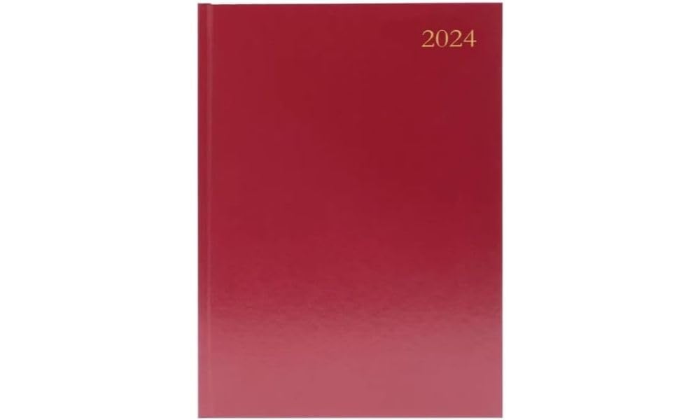 Desk Diary Dpp Appt A5 Burgundy 2024