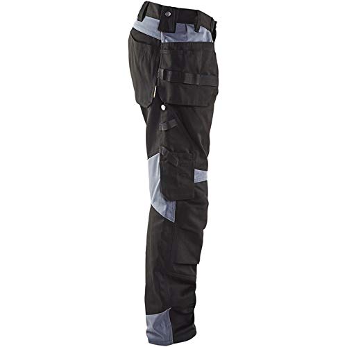 BLÅKLÄDER Trousers 15551860 Cotton, PL (Polyester) Black, Grey Size 30S