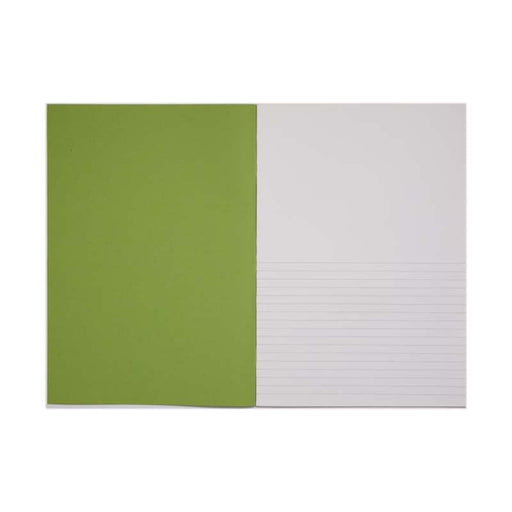 Rhino A4 Exercise Book 32 Page Top Half Plain Bottom Half Ruled 8mm Light Green (Pack 100) - VPW024-10-0