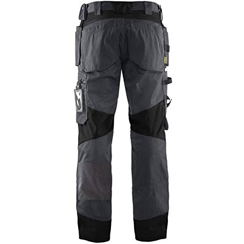 BLÅKLÄDER Trousers 15551860 Cotton, PL (Polyester) Black, Dark Grey Size 44R