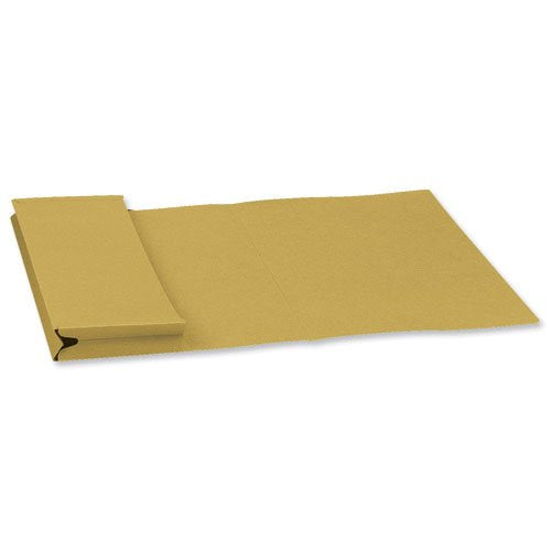 Guildhall Pocket Wallet PW3-YLWZ A4, Foolscap Flap Cardboard Landscape 27 (W) x 14 (D) x 38 (H) cm Yellow Pack of 50