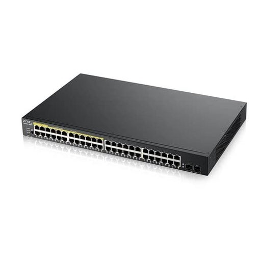 Zyxel GS1900-48HP - Switch - smart - 24 x 10/100/1000 + 24 x 10/100/1000 (PoE+) + 2 x Gigabit SFP - desktop, rack-mountable, wall-mountable - PoE+ (170 W)