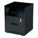 Realspace Pedestal with 2 Lockable Drawers Metal 400 x 400 x 510mm Black