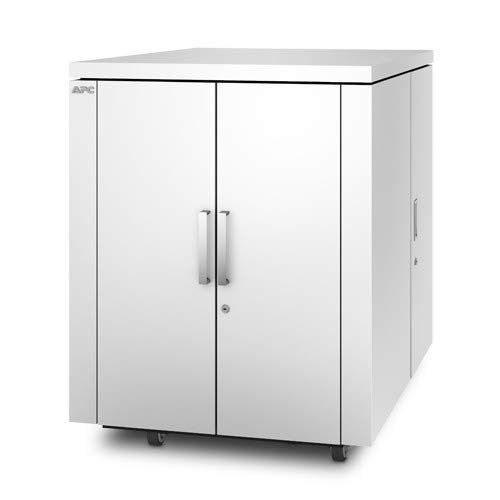 APC NetShelter CX Secure Soundproof Server Room in a Box Enclosure - Shock Packaging - Rack cabinet - with power distribution unit - white - 18U - 19"