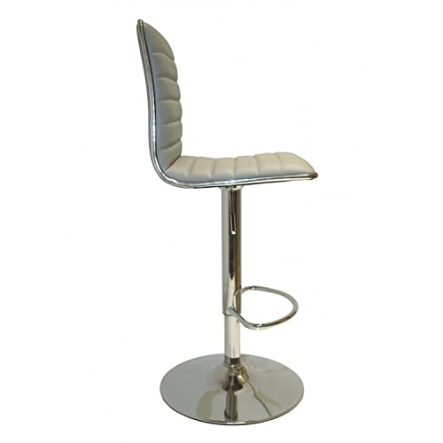 Alphason High Back Bar Stool with Adjustable Seat Colby Grey