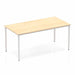 Dynamic Rectangular Straight Table Maple MFC Box Frame Leg Silver Frame Impulse 1600 x 800 x 725mm