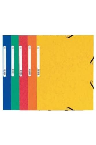 Exacompta 3 Flap Folder 55025E A4 Assorted Glossy Card 24 x 32 cm Pack of 125