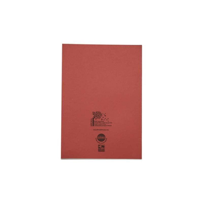 Rhino A4 Exercise Book 32 Page 20mm Squared Red (Pack 100) - VDU014-200-8