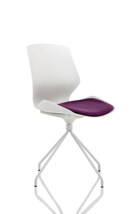 Dynamic Visitor Chair Florence Spindle Seat Tansy Purple Without Arms Fabric