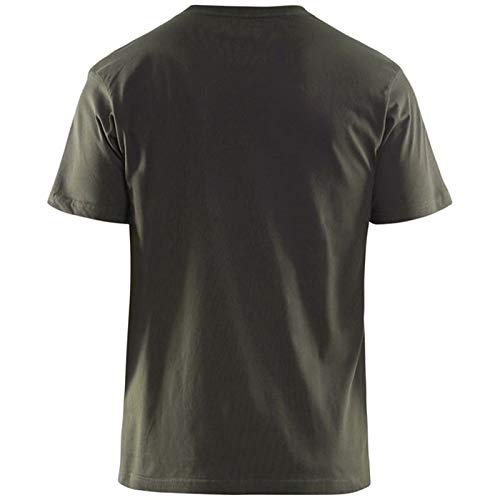 BLÅKLÄDER T-shirt 35251042 Cotton Dark Olive Green Size XXL