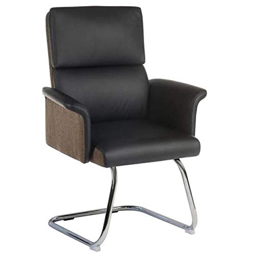 Elegance Gull Wing Medium Back Cantilever Leather Look Visitor Chair Black - 6959BLK