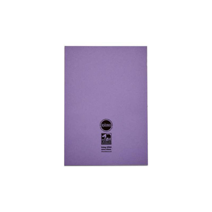 Rhino A4 Exercise Book 32 Page 20mm Squared Purple (Pack 100) - VDU014-300-0